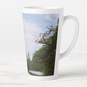 Taza De Café Latte Central Park Nueva York Ciudad Skyline & Lago Escé