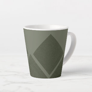 Taza De Café Latte Centro Diamond Moss Green Latte Mug - Personalizad