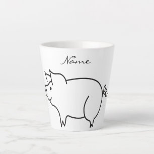 Taza De Café Latte Cerdo Animal Thunder_Cove