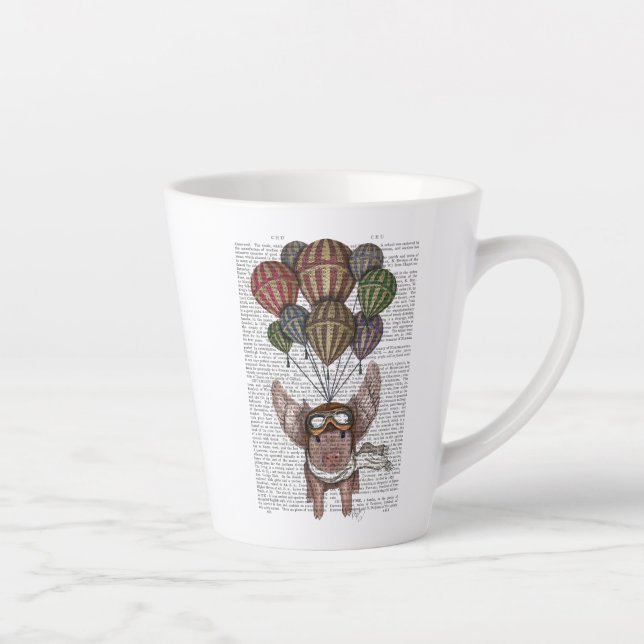 Taza De Café Latte Cerdo en llamas (Derecha)