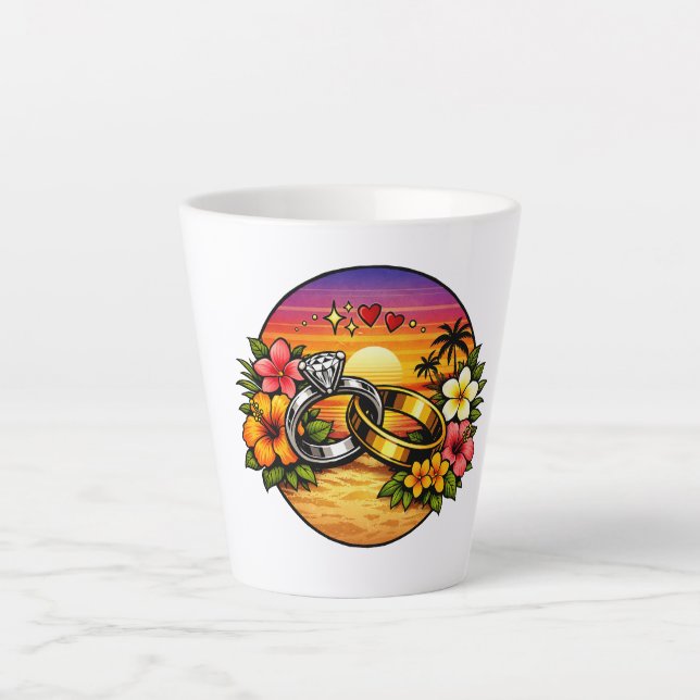 Taza De Café Latte ceremonia del anillo (Anverso)