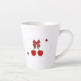 Taza De Café Latte Cereza