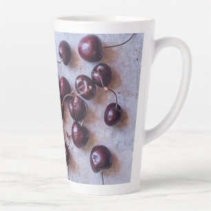 Taza De Café Latte Cerezas