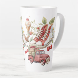 Taza De Café Latte Cerezas dulces de verano