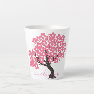 Taza De Café Latte Cerezo japonés florece Thunder_Cove