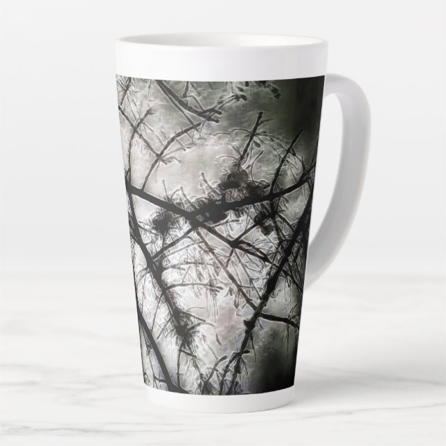 Taza De Café Latte Cerrando (Ángulo derecho)