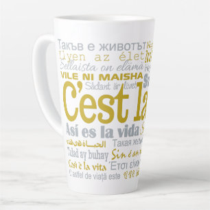 Taza De Café Latte C'est La Vie