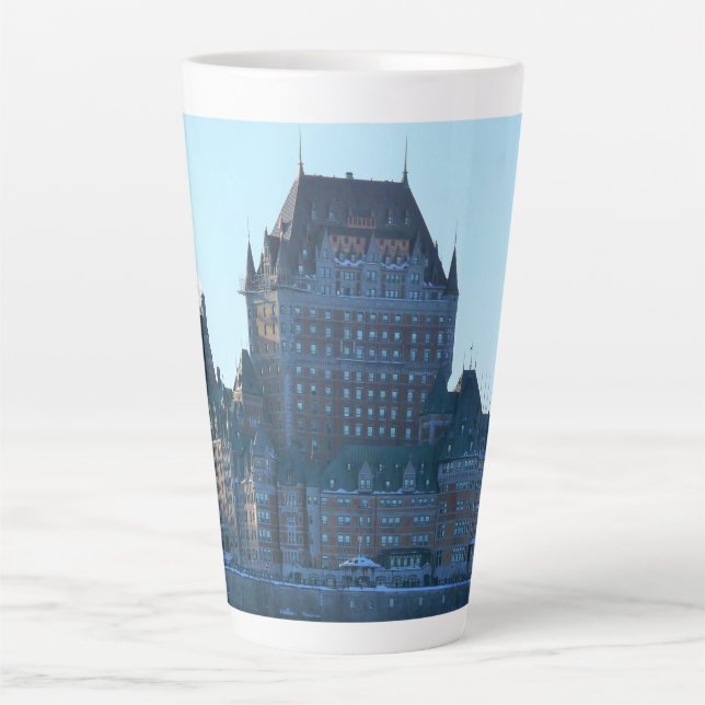Taza De Café Latte Chateau Frontenac, Quebec, Canadá (Anverso)