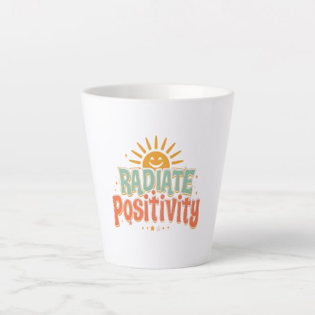 Taza De Café Latte Cheerful and Motivational Sunny Saying (Anverso)