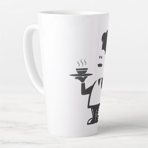 Taza De Café Latte Chef sosteniendo un tazón de sopa