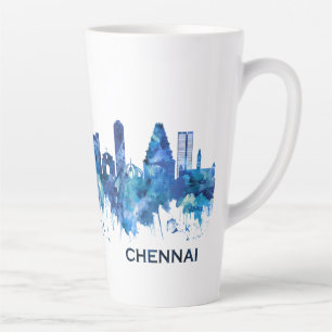 Taza De Café Latte Chennai Tamil Nadu Skyline Blue