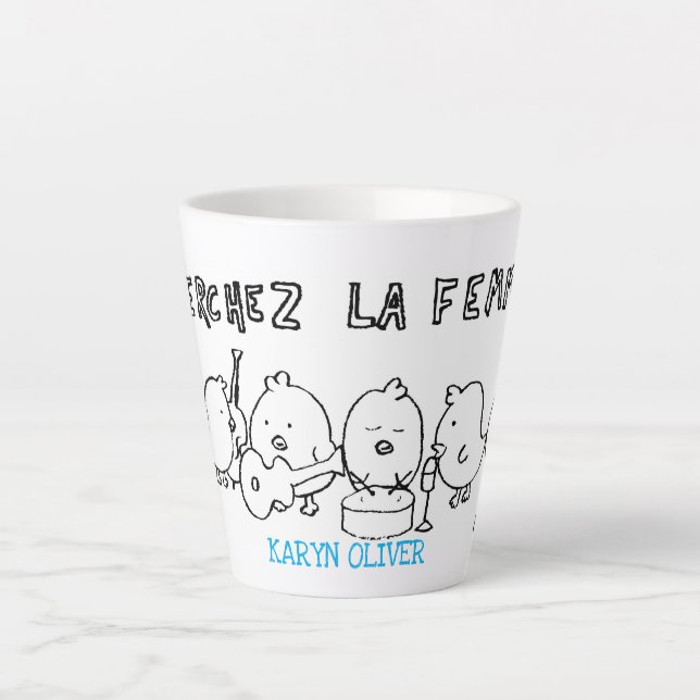 Taza De Café Latte Cherchez la Femme La Mug (Anverso)