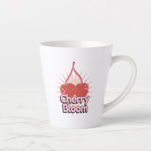 Taza De Café Latte Cherry Bloom (Derecha)