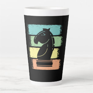 Taza De Café Latte Chess Horse Retro