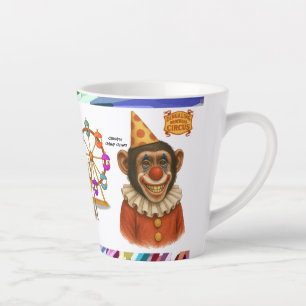 Taza De Café Latte Chester el payaso chimpancé
