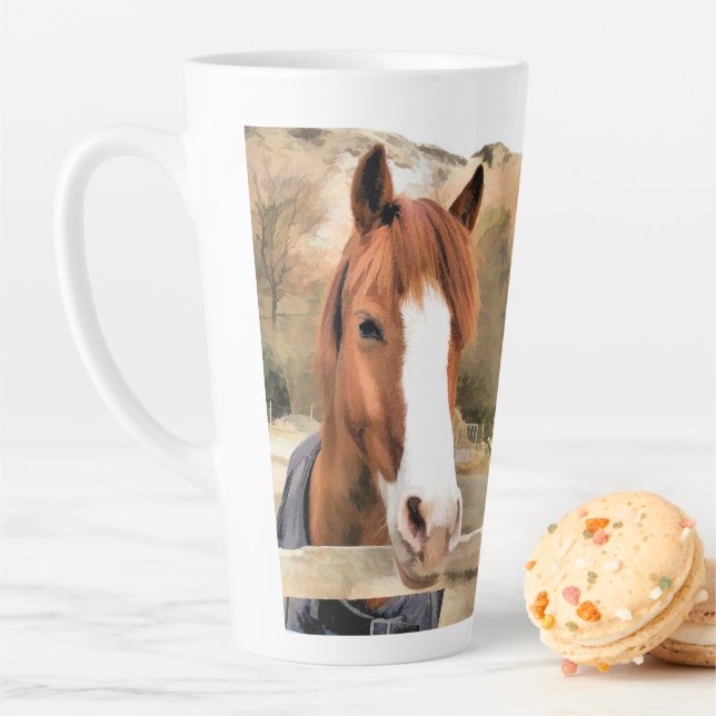 TAZA DE CAFÉ LATTE CHESTNUT HORSE (In situ)