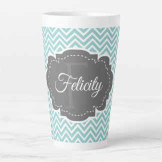Taza De Café Latte Chevron Personalizado Latte Mug