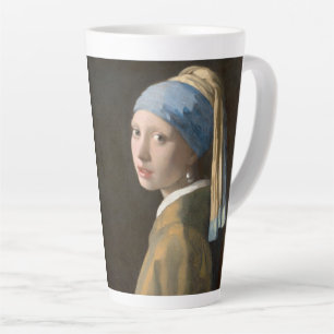 Taza De Café Latte Chica con Pearl Earring