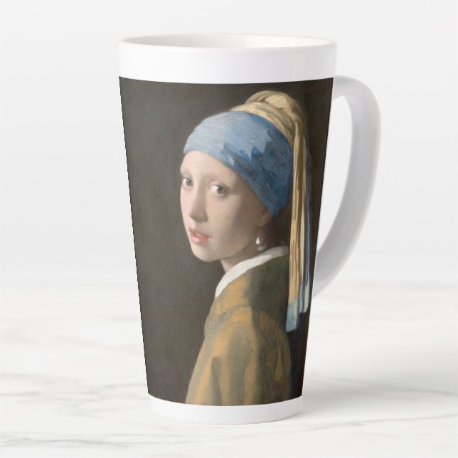 Taza De Café Latte Chica con Pearl Earring (Ángulo derecho)