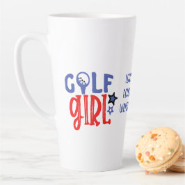 Taza De Café Latte Chica de golf Personalizado Late Mug