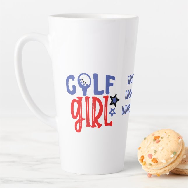 Taza De Café Latte Chica de golf Personalizado Late Mug (In situ)