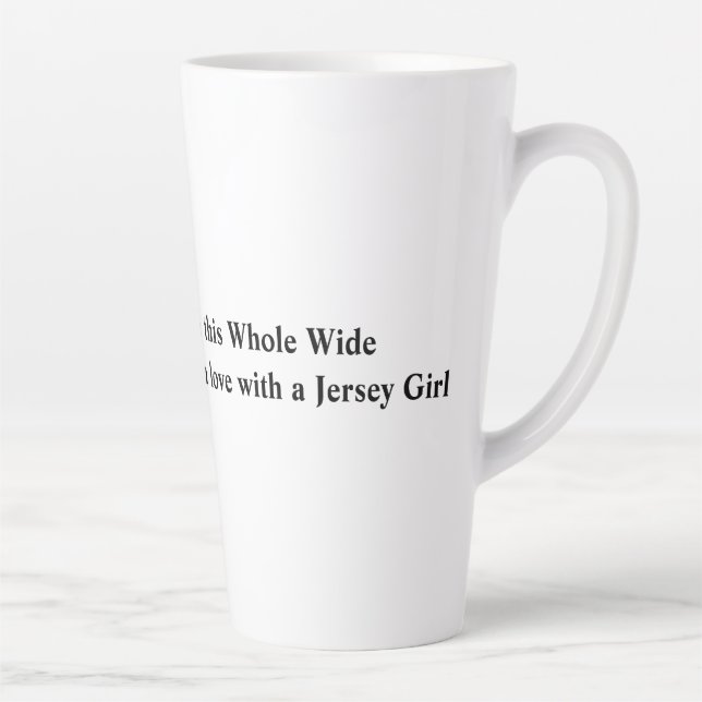 Taza De Café Latte Chica de Jersey Mug (Derecha)