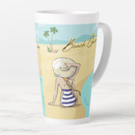 Taza De Café Latte chica de playa