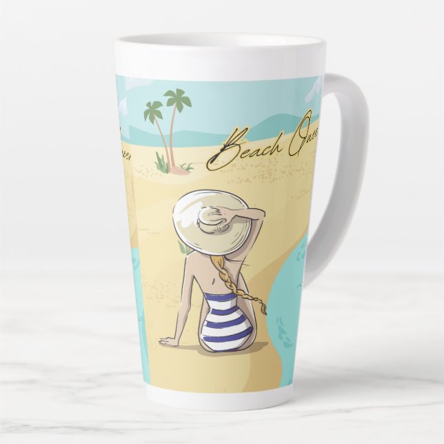 Taza De Café Latte chica de playa (Ángulo derecho)