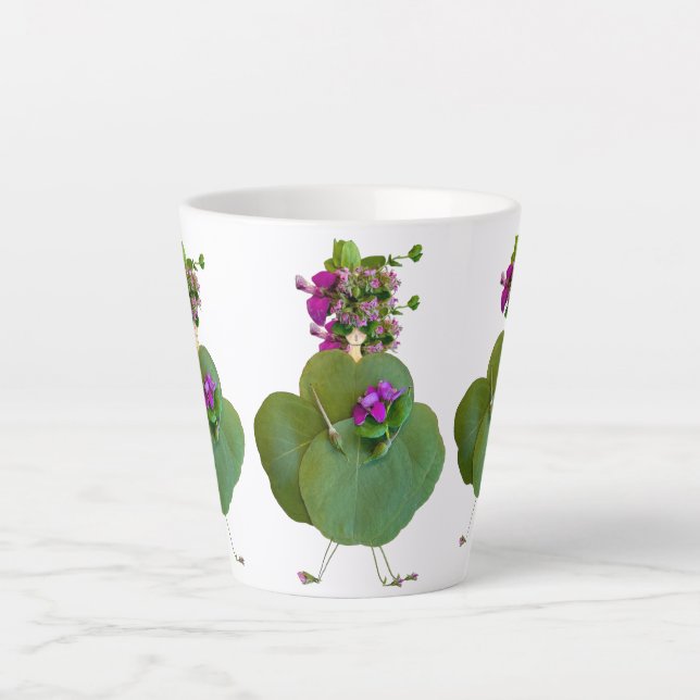 Taza De Café Latte ¡Chica del jardín! (Anverso)