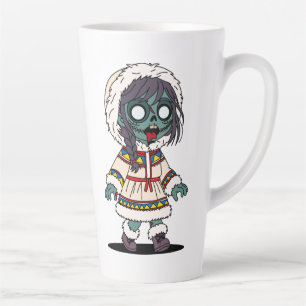 Taza De Café Latte Chica Inuit Zombie Adorable