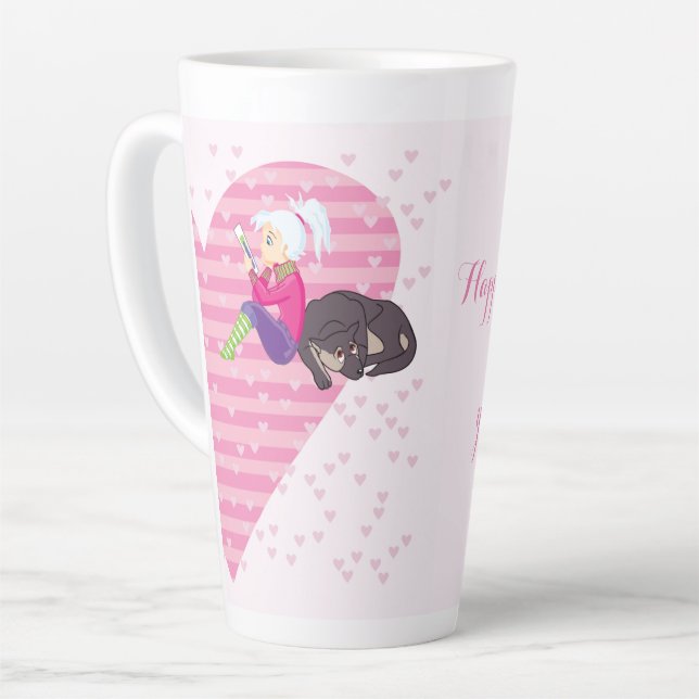 Taza De Café Latte Chica Ser enamorado (Ángulo izquierdo)