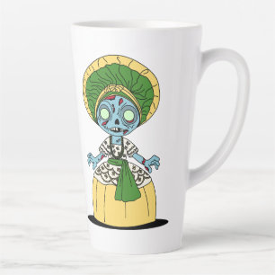 Taza De Café Latte Chica Zombie Brasileña Adorable