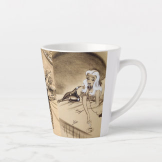 Taza De Café Latte chicas atractivos de época arte