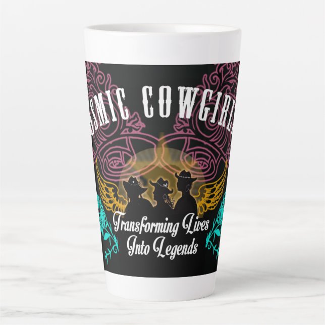 Taza De Café Latte Chicas cosmicas - Vive en las leyendas (Anverso)