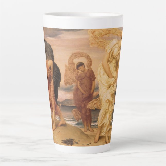 Taza De Café Latte Chicas griegas recogiendo guijarros de Lord Leight (Anverso)