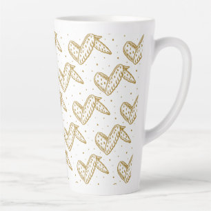 Taza De Café Latte Chicken Wings Pattern