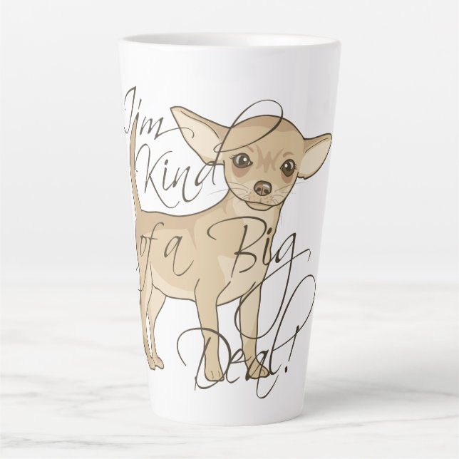 Taza De Café Latte Chihuahua soy un gran negocio (Anverso)