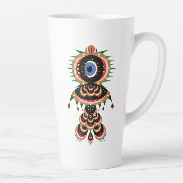 Taza De Café Latte Chimera - Fish Bird Latte Mug (Derecha)