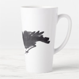 Taza De Café Latte Chinesische Tuschekunst mit Vogelmotiv