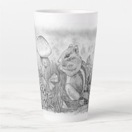 Taza De Café Latte Chipmunk Nibbling