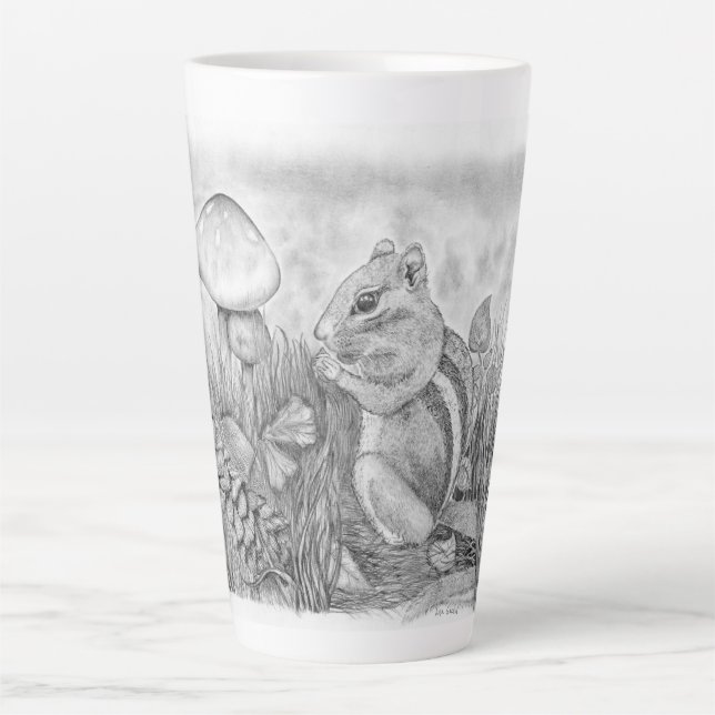 Taza De Café Latte Chipmunk Nibbling (Anverso)