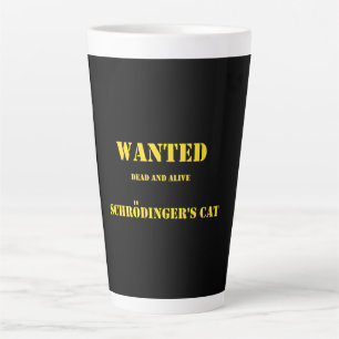 Taza De Café Latte Chiste cuántico divertido: el gato de Schrödinger