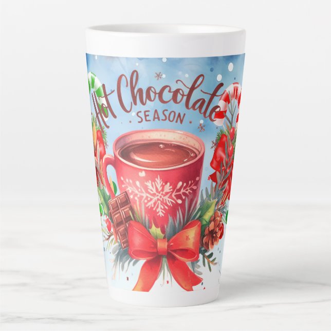 Taza De Café Latte Chocolate caliente con latte Mug (Anverso)