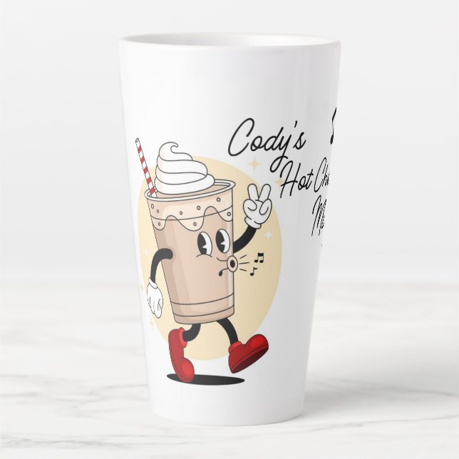 Taza De Café Latte Chocolate caliente personalizado lindo (Anverso)