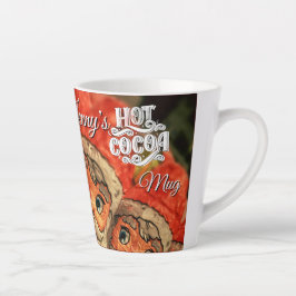 Taza De Café Latte Chocolate Santa Custom Script Christmas