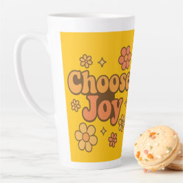 Taza De Café Latte Choose Joy Minimalist Art - Positive Mindset Print