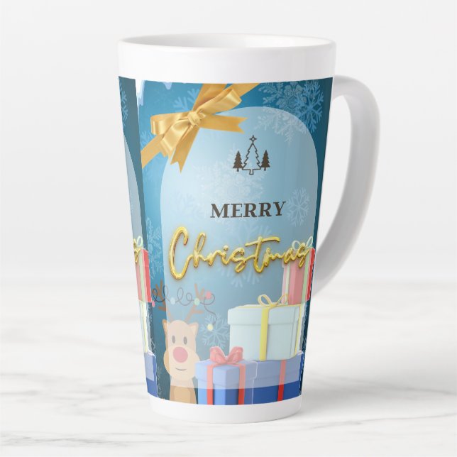 Taza De Café Latte chrismast style latte mug (Ángulo derecho)