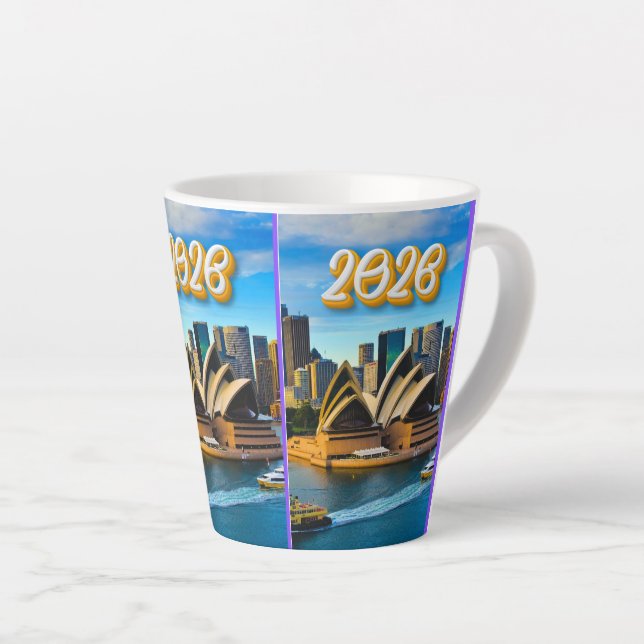 Taza De Café Latte Christmas Cheer (Ángulo derecho)