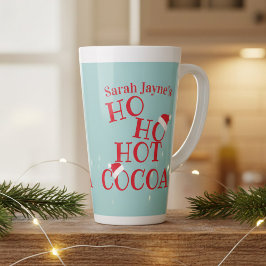 Taza De Café Latte Christmas Ho Ho Hot Cocoa Holiday Latte Mug