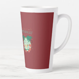 Taza De Café Latte Christmas in July Tropical Colorful Christmas Tree